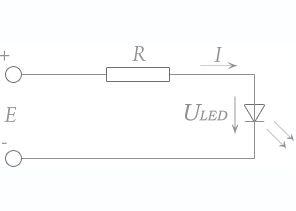 Схема с диодом и резистором