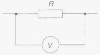 Схема подключения, учитывая сопротивление вольтметра
