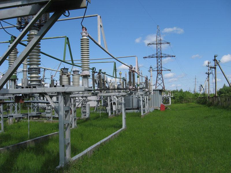 Электрическая подстанция энергокомпании