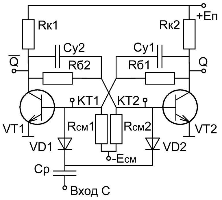 Триггеры на транзисторах (Шмитта) и реле (на логических элементах)