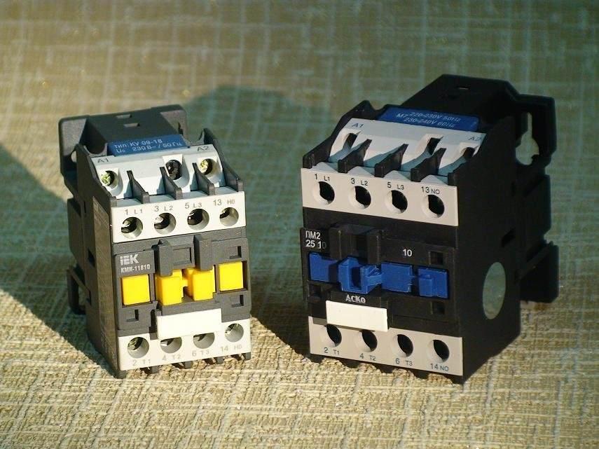 Типичные электромагнитные пускатели 