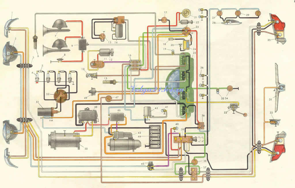 Цветной электросхема. Схема электропроводки ГАЗ 3309 цветная. Схема электрооборудования Москвич 403. ГАЗ 3307 электропроводка зажигания. Схема электрооборудования ГАЗ 24 Волга.